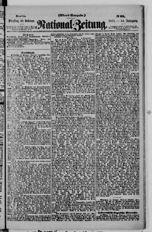 Nationalzeitung vom 21.02.1871