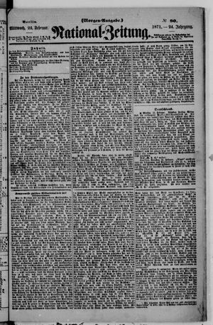 Nationalzeitung vom 22.02.1871
