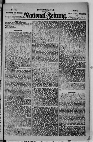 Nationalzeitung vom 22.02.1871