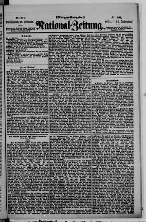 Nationalzeitung vom 25.02.1871