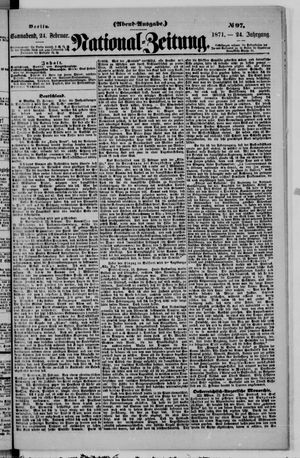 Nationalzeitung vom 25.02.1871