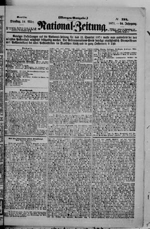 Nationalzeitung vom 14.03.1871