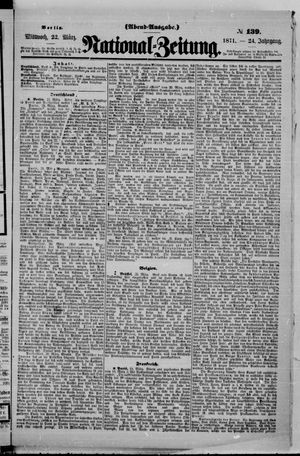 Nationalzeitung vom 22.03.1871
