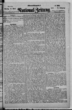 Nationalzeitung vom 24.04.1871