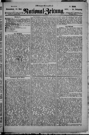 Nationalzeitung vom 13.05.1871