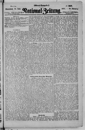 Nationalzeitung vom 10.06.1871