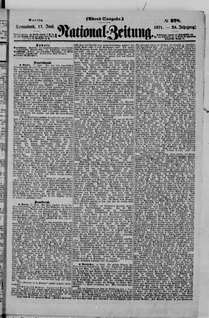 Nationalzeitung vom 17.06.1871