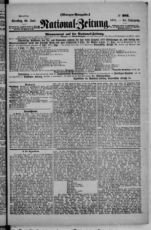 Nationalzeitung vom 20.06.1871