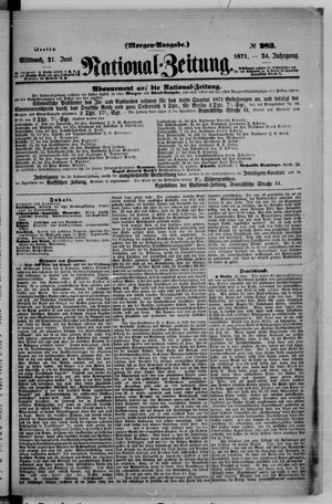 National-Zeitung vom 21.06.1871