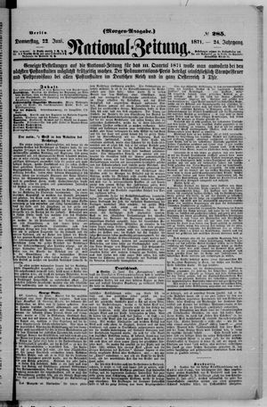 National-Zeitung vom 22.06.1871