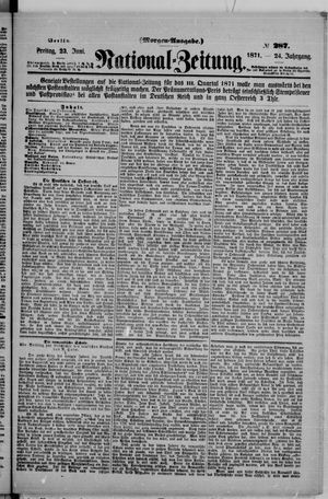 Nationalzeitung vom 23.06.1871