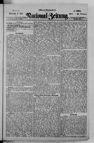 Nationalzeitung vom 05.07.1871