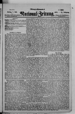 Nationalzeitung vom 07.07.1871
