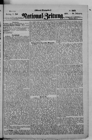 Nationalzeitung vom 07.07.1871