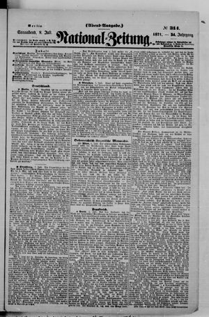 Nationalzeitung vom 08.07.1871