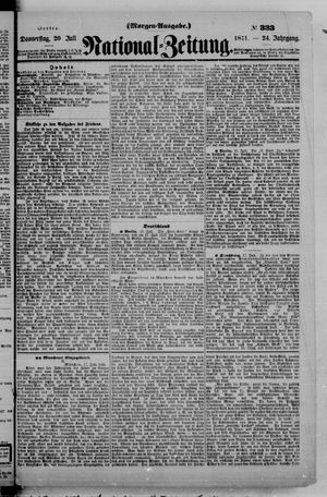 Nationalzeitung vom 20.07.1871