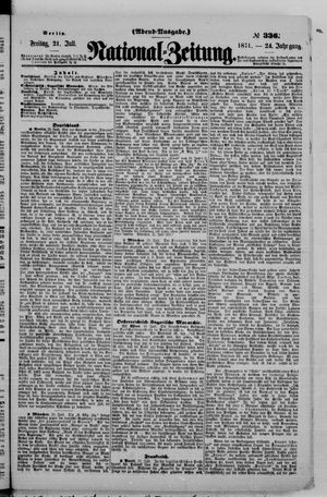 National-Zeitung vom 21.07.1871