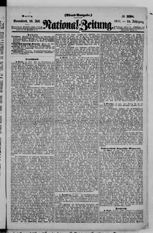 Nationalzeitung vom 22.07.1871