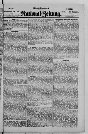 National-Zeitung vom 29.07.1871