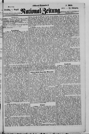 National-Zeitung on Aug 1, 1871