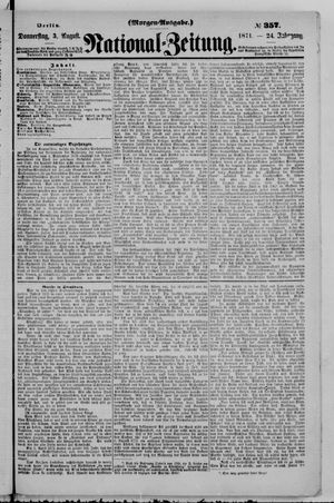 Nationalzeitung vom 03.08.1871