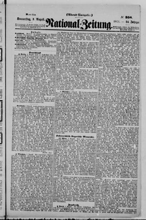 Nationalzeitung vom 03.08.1871