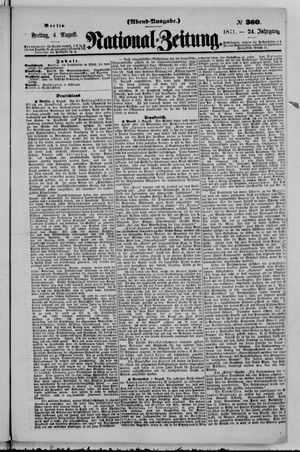 National-Zeitung vom 04.08.1871