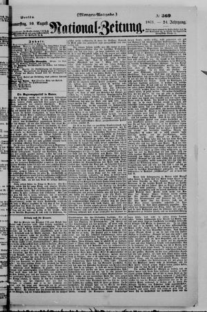 Nationalzeitung vom 10.08.1871