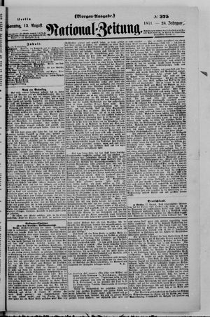 Nationalzeitung vom 13.08.1871