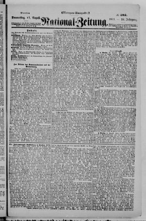 Nationalzeitung vom 17.08.1871