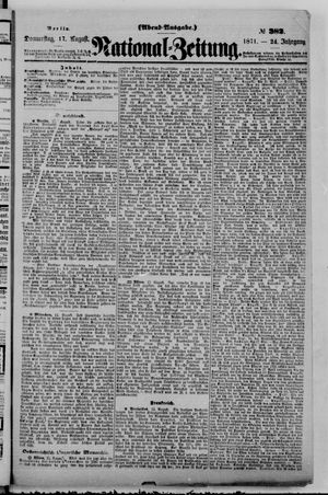 Nationalzeitung vom 17.08.1871