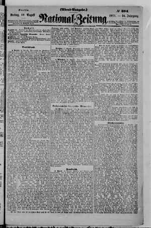 Nationalzeitung vom 18.08.1871