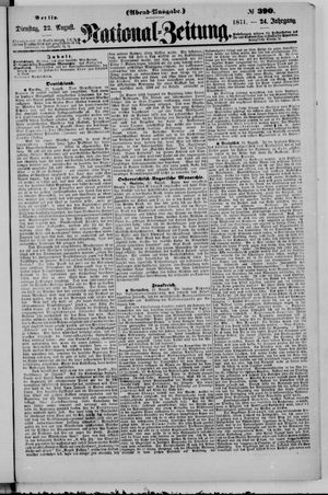 Nationalzeitung vom 22.08.1871