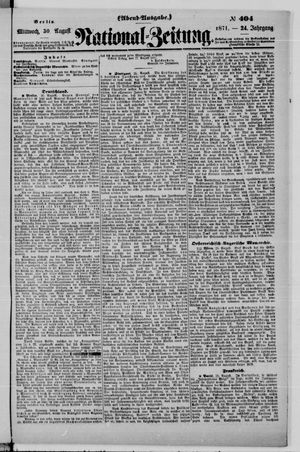 National-Zeitung vom 30.08.1871