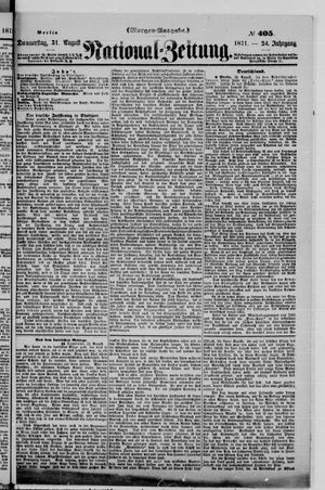 Nationalzeitung vom 31.08.1871