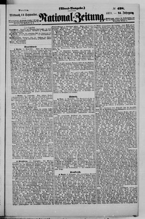 Nationalzeitung vom 13.09.1871