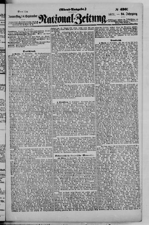 Nationalzeitung vom 14.09.1871