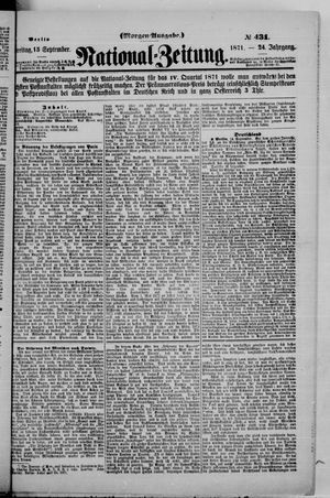 Nationalzeitung vom 15.09.1871
