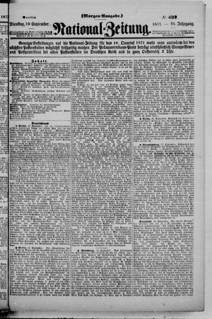 Nationalzeitung vom 19.09.1871