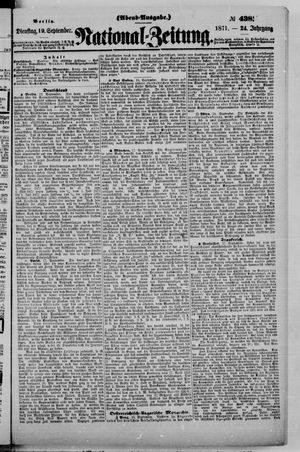Nationalzeitung vom 19.09.1871