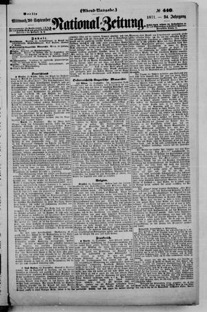 Nationalzeitung vom 20.09.1871