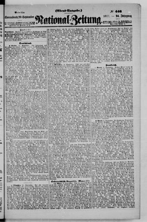 Nationalzeitung vom 23.09.1871