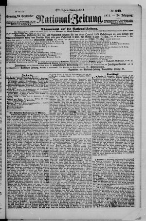 Nationalzeitung vom 24.09.1871