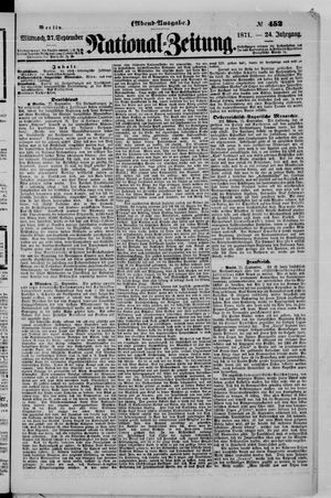 National-Zeitung vom 27.09.1871