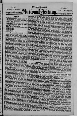 Nationalzeitung vom 13.10.1871