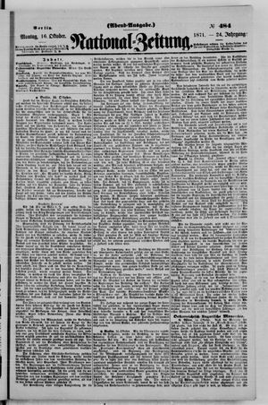Nationalzeitung vom 16.10.1871