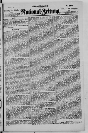 Nationalzeitung vom 17.10.1871