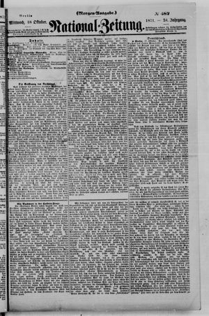 Nationalzeitung vom 18.10.1871