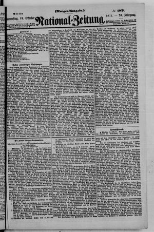 Nationalzeitung vom 19.10.1871
