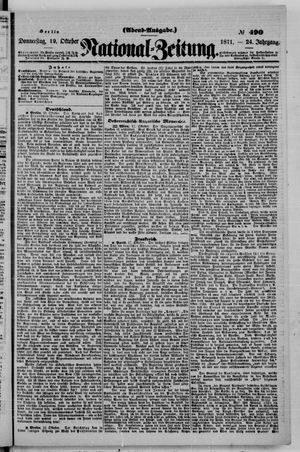 Nationalzeitung vom 19.10.1871
